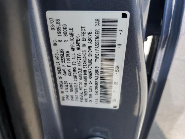 1HGCM56897A128819 2007 Honda Accord 2.4 Ex