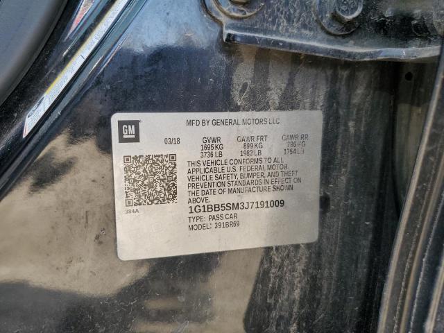 1G1BB5SM3J7191009 Chevrolet CRUZE LS