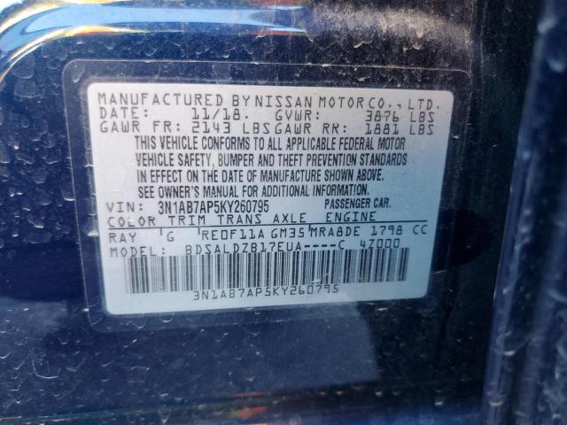 3N1AB7AP5KY260795 Nissan SENTRA S