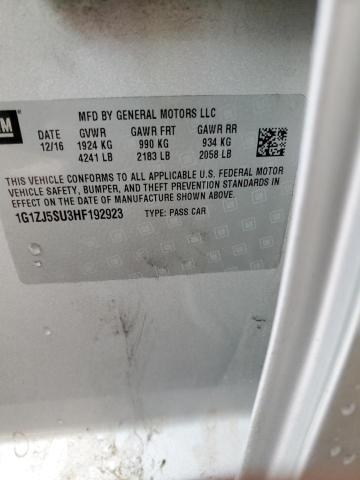 2017 CHEVROLET MALIBU HYB - 1G1ZJ5SU3HF192923