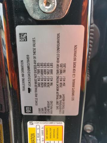 1GKS1GKD1MR378459 GMC Yukon Xl C1500 Slt