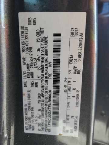 1FMCU0GX7EUB96020 Ford ESCAPE SE
