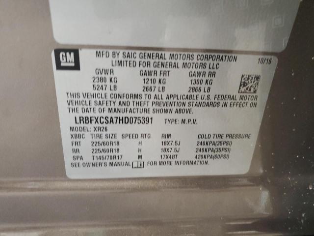 LRBFXCSA7HD075391 Buick Envision Preferred