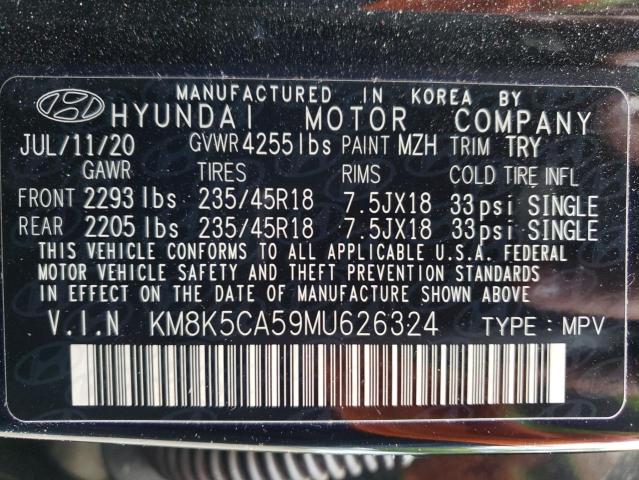 KM8K5CA59MU626324 Hyundai Kona Ultimate
