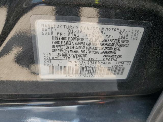 3N1AB7AP2JY257500 | 2018 NISSAN SENTRA S