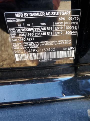 2015 MERCEDES-BENZ GLA 250 - WDCTG4EBXFJ153492