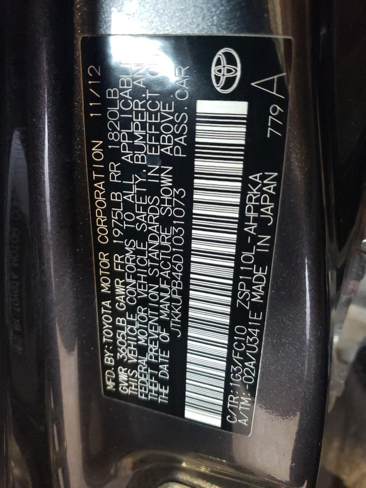 2013 Toyota Scion Xd vin: JTKKUPB46D1031073