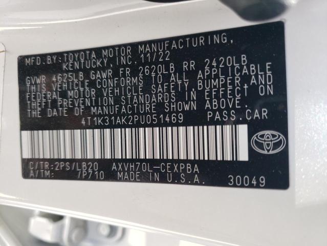 2023 Toyota Camry Xse VIN: 4T1K31AK2PU051469 Lot: 39230041