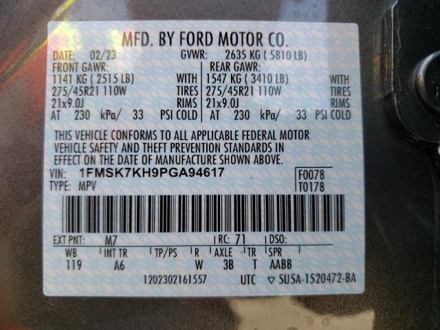 1FMSK7KH9PGA94617 Ford Explorer St-line