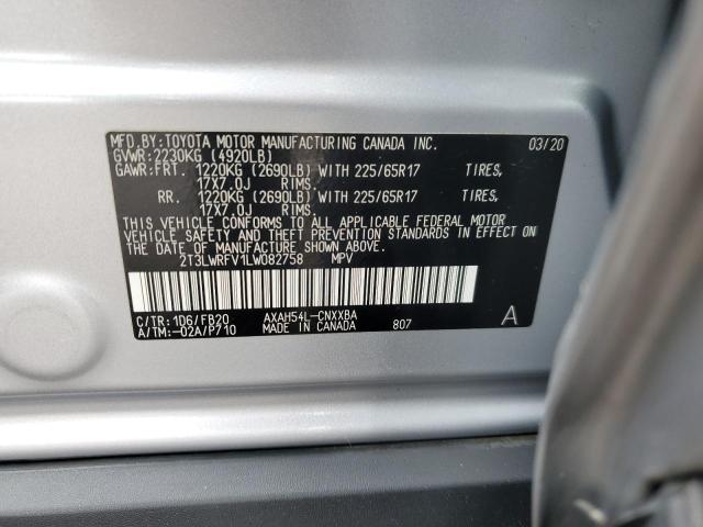 2T3LWRFV1LW082758 Toyota RAV4 LE