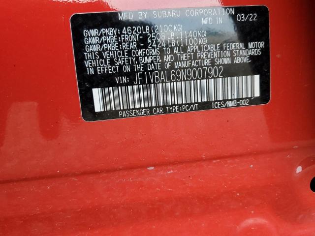 JF1VBAL69N9007902 Subaru Wrx Limited