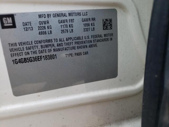 1G4GB5G36EF183801 Buick Lacrosse