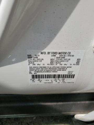 2021 FORD EXPLORER T - 1FMSK8JHXMGC19904
