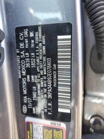 3KPA34AB9JE078403 KIA RIO EX