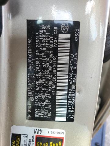 4T1BF3EK6BU704469 | 2011 Toyota camry base