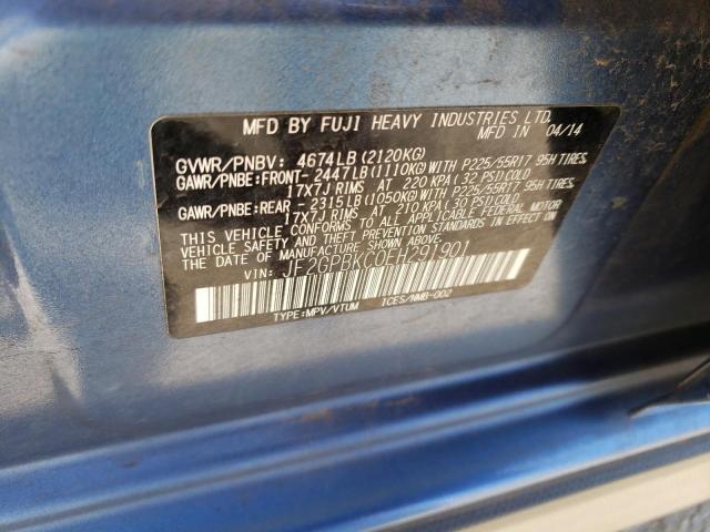 JF2GPBKC0EH291901 Subaru Xv Crosstrek 2.0i Hybrid Touring