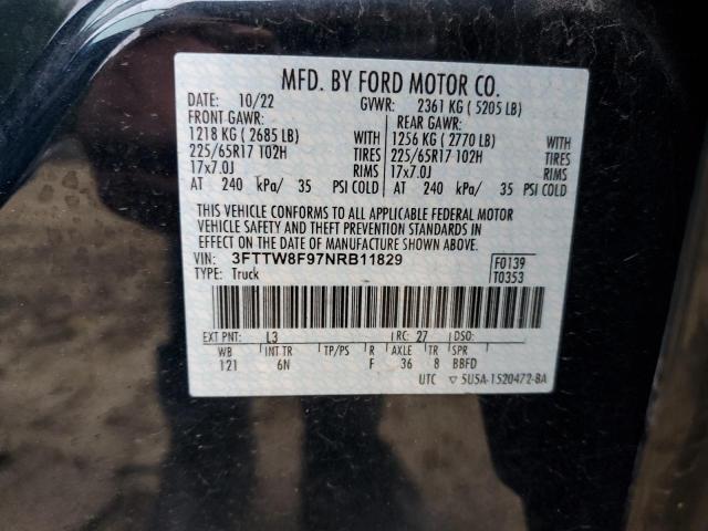 Ford Maverick Xl 2022 3FTTW8F97NRB11829 Image 12