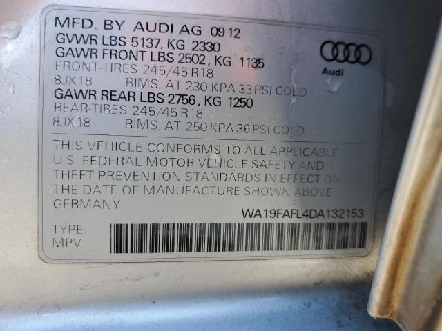 VIN WA19FAFL4DA132153 2013 Audi A4, Premium no.12