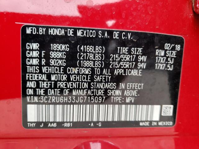 3CZRU6H33JG715097 2018 HONDA HR-V