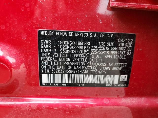 3CZRZ2H59PM714736 Honda HR-V SPORT