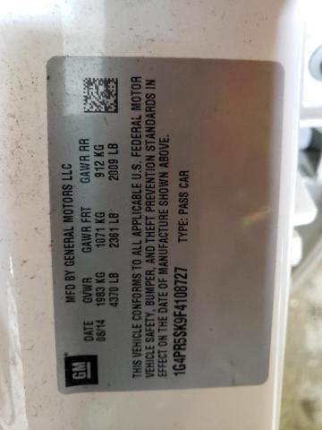 2015 BUICK VERANO CON 1G4PR5SK9F4108727