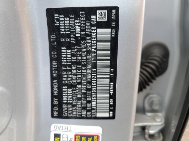 2020 HONDA CLARITY TO - JHMZC5F35LC002115