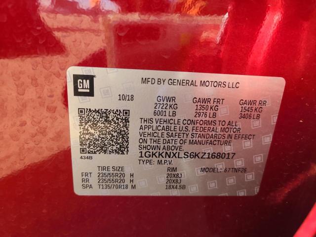 1GKKNXLS6KZ168017 GMC Acadia Denali