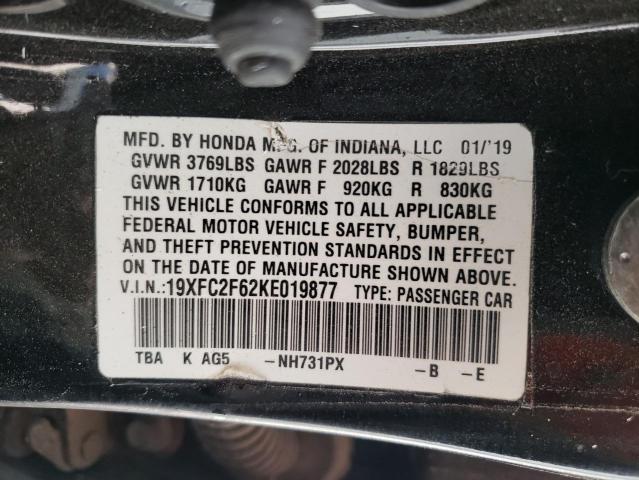 19XFC2F62KE019877 Honda Civic Lx