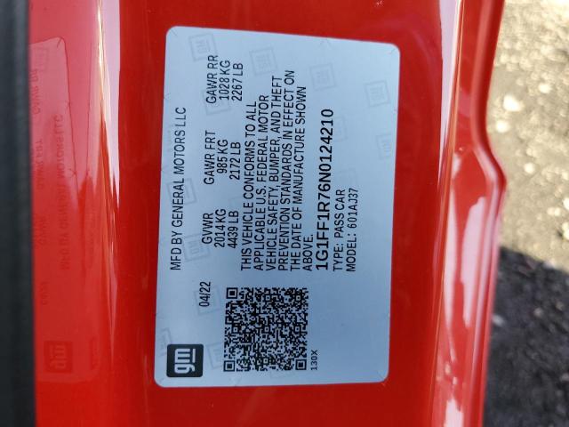 2022 CHEVROLET CAMARO LT1 - 1G1FF1R76N0124210