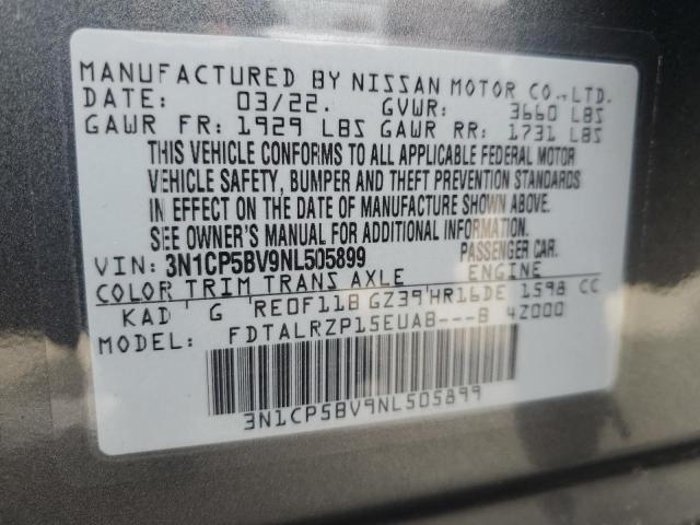 2022 NISSAN KICKS S - 3N1CP5BV9NL505899