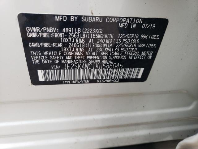 JF2SKAWC1KH586045 Subaru Forester Touring