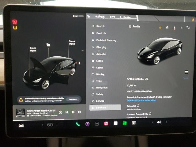 5YJ3E1EA6PF449748 | 2023 TESLA MODEL 3