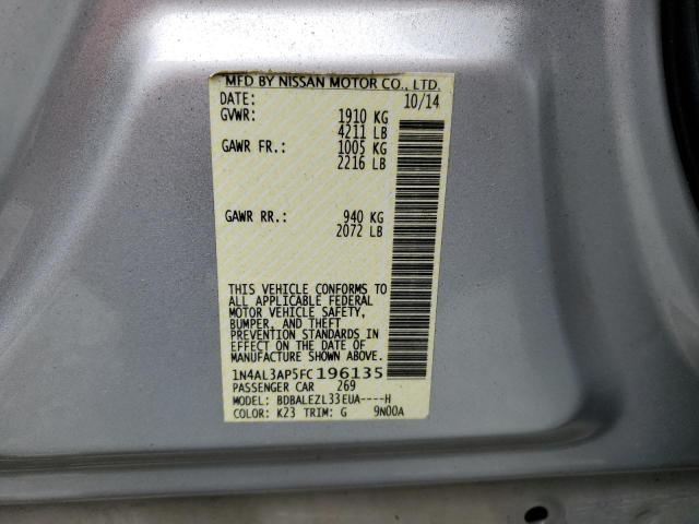 1N4AL3AP5FC196135 Nissan ALTIMA 2.5