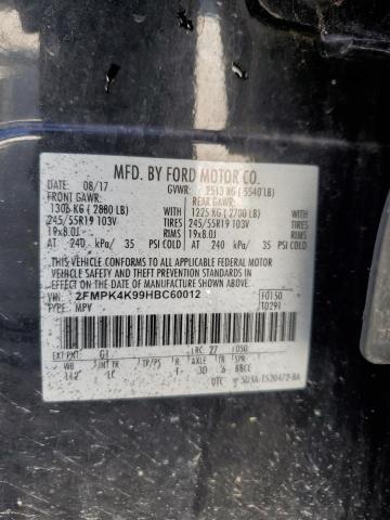 2FMPK4K99HBC60012 Ford Edge Titanium