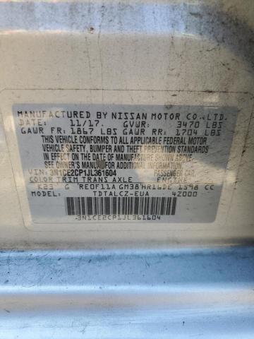 3N1CE2CP1JL361604 Nissan Versa Note S
