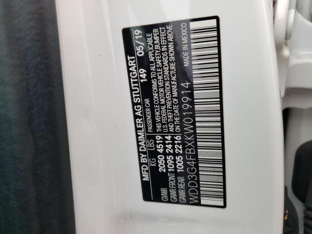 WDD3G4FBXKW019914 Mercedes-Benz A 220 4matic