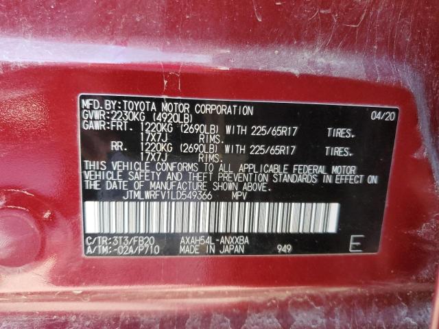 JTMLWRFV1LD549366 TOYOTA RAV4 2020