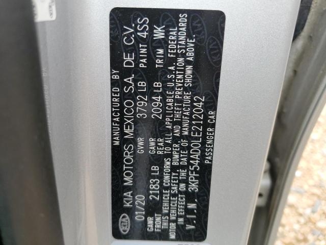 3KPF54AD0LE212042 KIA FORTE EX