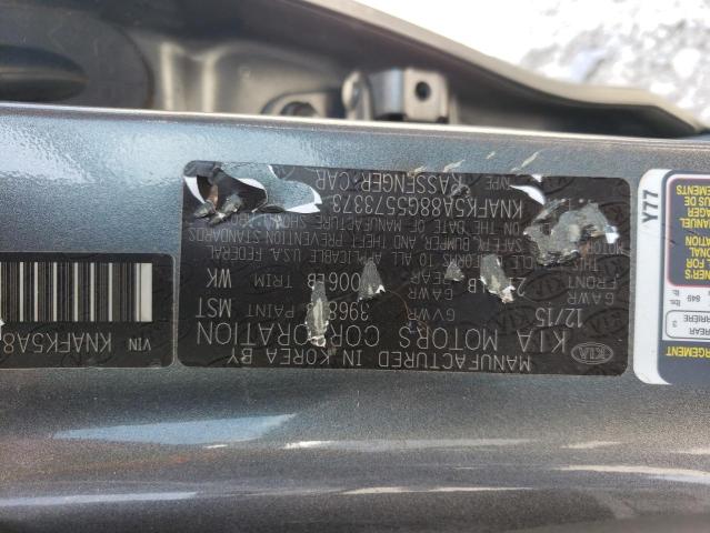 KNAFK5A88G5573373 KIA FORTE LX