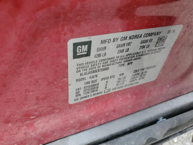KL4CJASB0EB758666 Buick Encore