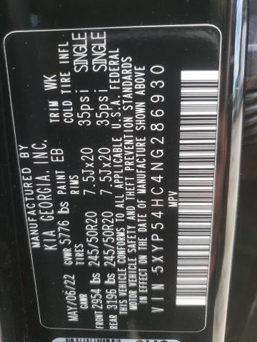5XYP54HC4NG286930 KIA Telluride Sx