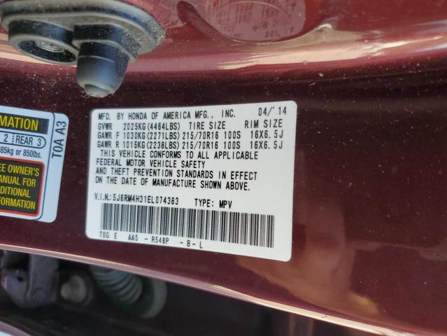 5J6RM4H31EL074383 Honda CR-V LX