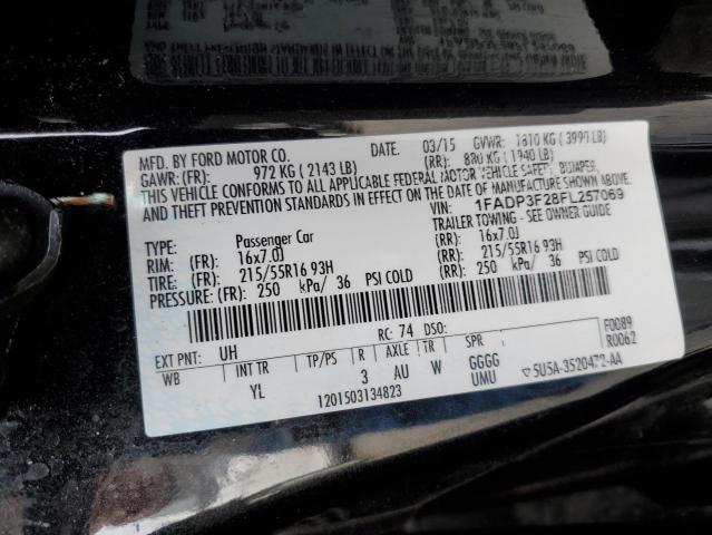 1FADP3F28FL257069 Ford FOCUS SE