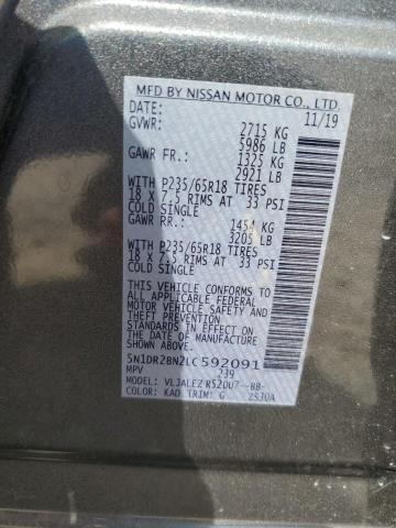 5N1DR2BN2LC592091 Nissan Pathfinder Sv