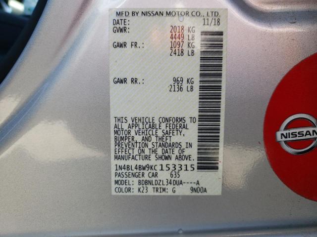 1N4BL4BW9KC153315 Nissan ALTIMA S
