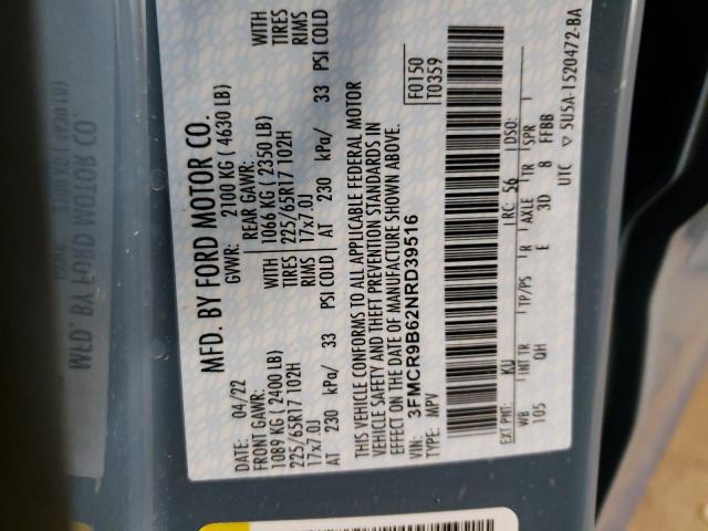 3FMCR9B62NRD39516 Ford Bronco Sport Big Bend