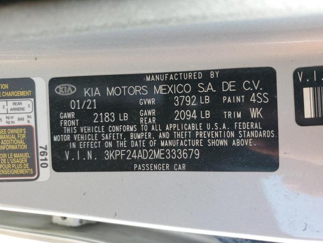 3KPF24AD2ME333679 KIA FORTE FE