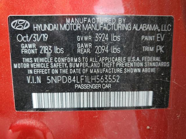 5NPD84LF1LH563552 Hyundai Elantra SE 10