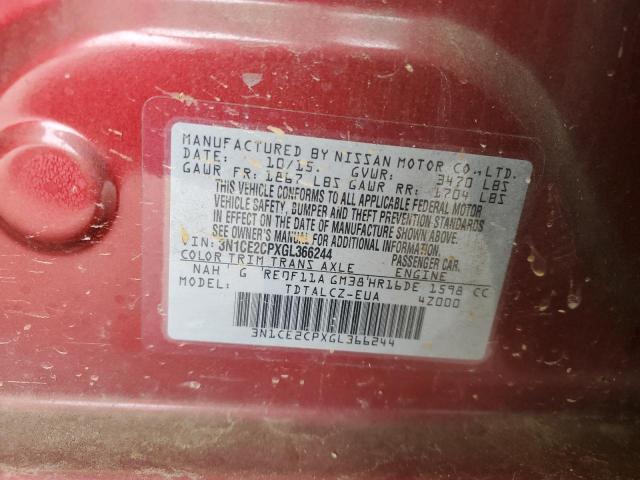 3N1CE2CPXGL366244 Nissan Versa Note S