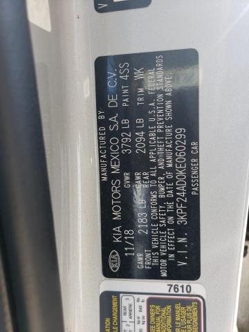 3KPF24AD0KE060299 KIA FORTE FE